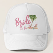 Casquette Jolie célibataire de la plage future mariée (Devant)