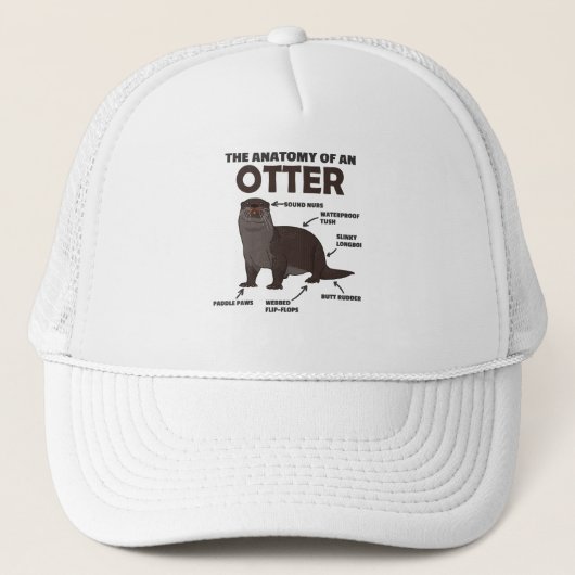 Casquette Jolie Otter Explication Anatomie D'Une Otter (Devant)