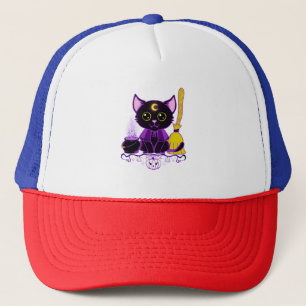 Casquette Jolie sorcière de chat noir d'Halloween