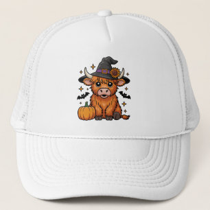 Casquette Jolie sorcière de vache Highland avec Halloween Ci