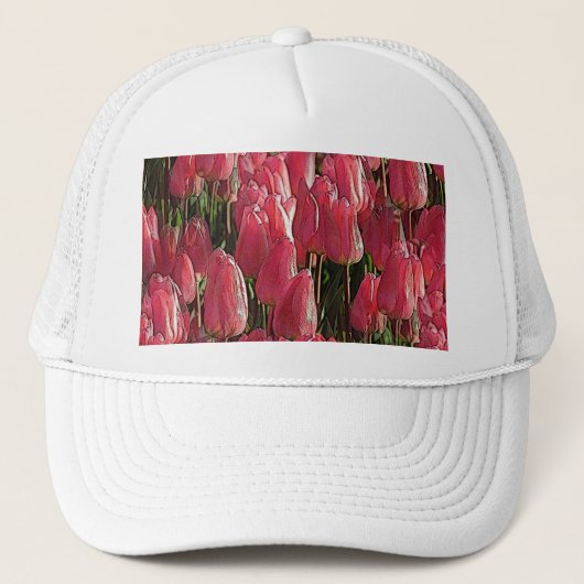 Casquette Jolie tulipe rose (Devant)