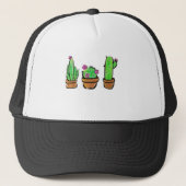 Casquette Jolis cactus cactées succulentes  (Devant)