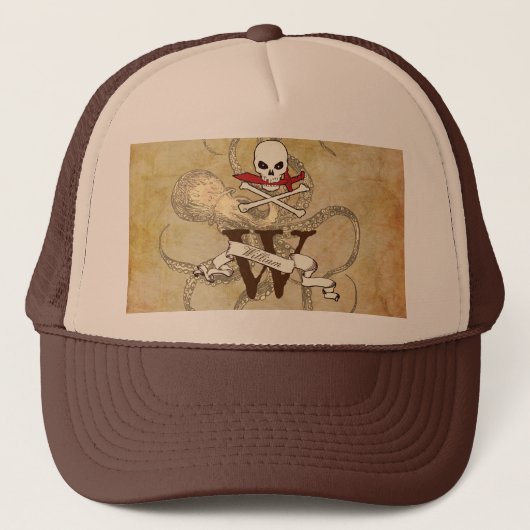 Casquette Jolly roger Monogramme initial (Devant)
