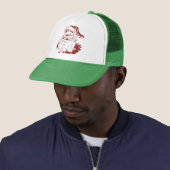 Casquette Jolly Santa Claus dans Red Fun Retro Joyeux Noël (En situation)