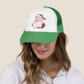 Casquette Jolly Santa Claus dans Red Fun Retro Joyeux Noël (En situation)