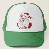 Casquette Jolly Santa Claus dans Red Fun Retro Joyeux Noël (Devant)