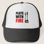 Casquette Joue avec le grill à feu (Devant)