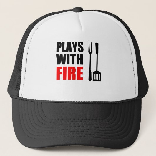Casquette Joue avec le grill à feu (Devant)