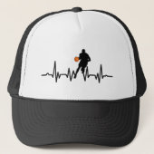 Casquette Joueur de basket-ball dribbling hearbeat (Devant)