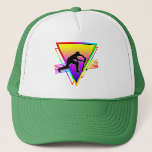Casquette Joueur de cricket arc-en-ciel coloré rétro Vintage