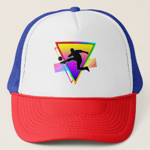 Casquette Joueur de football arc-en-ciel coloré rétro
