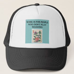 Casquette joueur de jeu de mahjong