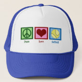 Casquette Joueuse de softball Paix Amour (Devant)