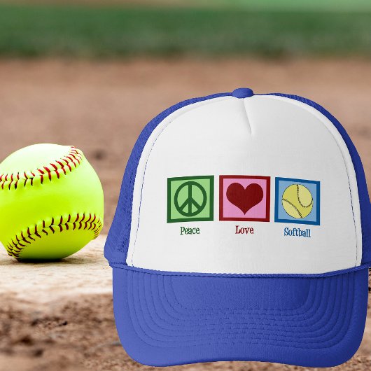 Casquette Joueuse de softball Paix Amour