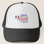 Casquette Jour de bastille français de fraternité d'égalité (Devant)