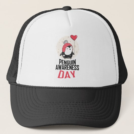 Casquette Jour de conscience de pingouin - jour (Devant)
