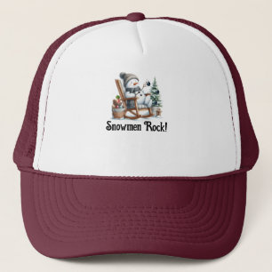 Casquette Jour de décontraction du bonhomme de neige dans un