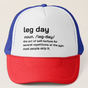Casquette Jour de jambes en salle de sport Définition Entraî
