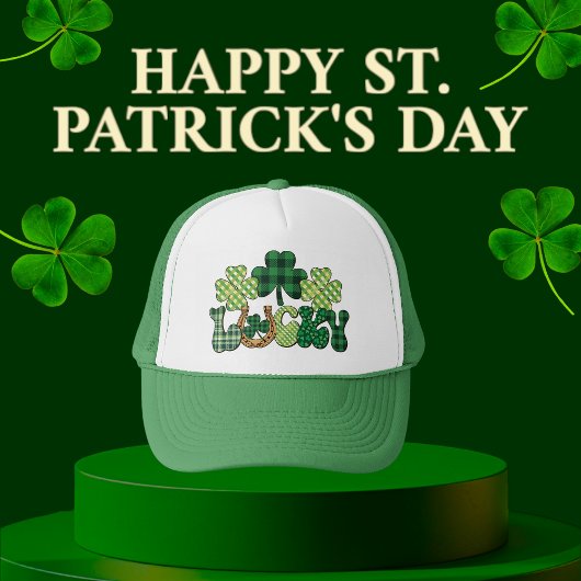 Casquette Jour de la Saint Patrick vert Lucky