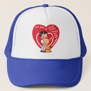 Casquette Jour vintage de la Saint Valentin, Boy Music Banjo