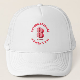 Casquette Journée internationale de la femme rose 8 mars