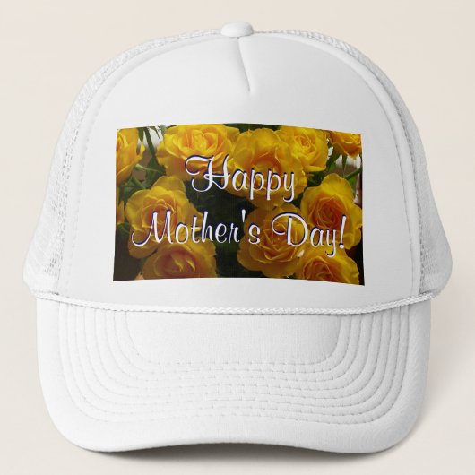 Casquette Joyeuse fête des mères Roses jaunes (Devant)