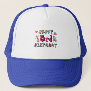 Casquette Joyeux 3e anniversaire 3 ans voeux b jour