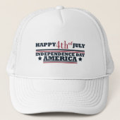 Casquette Joyeux 4 juillet fête de l'indépendance Amérique (Devant)