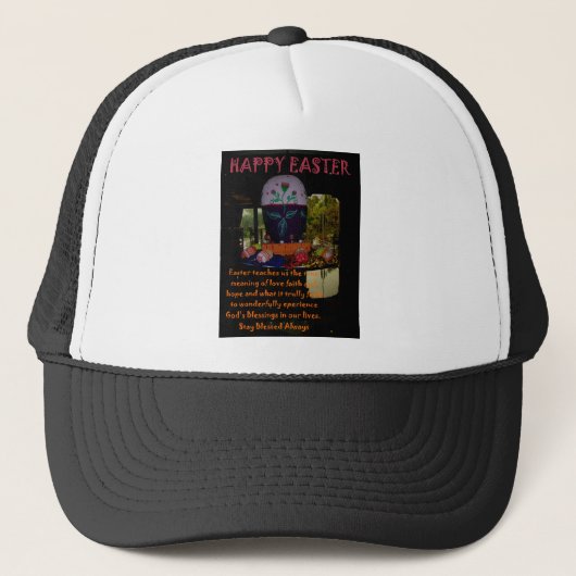 Casquette Joyeux Amour de Pâques Foi et souhaits d'espoir (Devant)