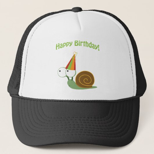 Casquette Joyeux anniversaire ! Escargot (Devant)