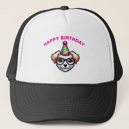 Casquette Joyeux anniversaire mignon (Devant)