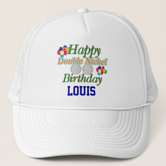 Casquette Joyeux cinquante-cinquième anniversaire (Devant)