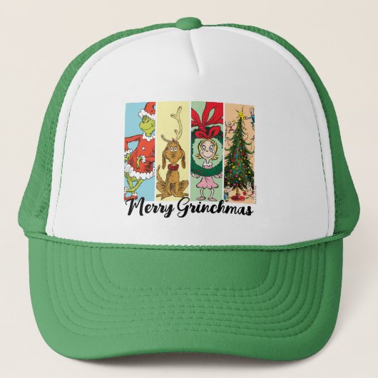 Casquette Joyeux Grinchmas Collage de Fêtes (Devant)