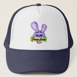 Casquette Joyeux jour de Pâques, mignon lapin oreilles dessi