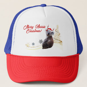 Casquette Joyeux Noël australien Koala portant un chapeau sa