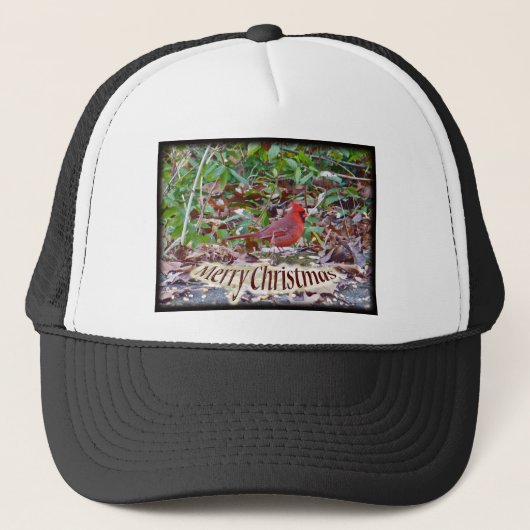 Casquette Joyeux Noël cardinal (Devant)