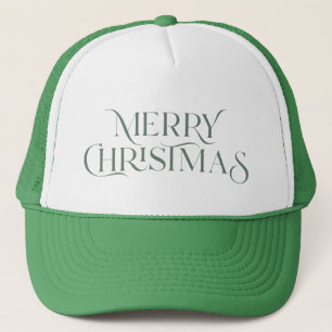 Casquette Joyeux Noël élégant typographie verte