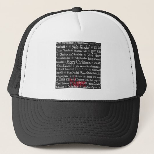 Casquette Joyeux Noël en plusieurs langues Thunder_Cove (Devant)