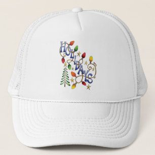 Casquette Joyeux Noël, Lumières et Étoiles avec Texte de Fêt