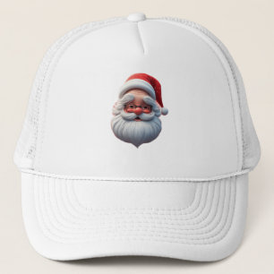 Casquette Joyeux Père Noël entouré de flocons de neige