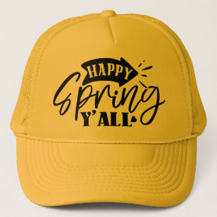 Casquette Joyeux Printemps à Tous Typographie Design-49765