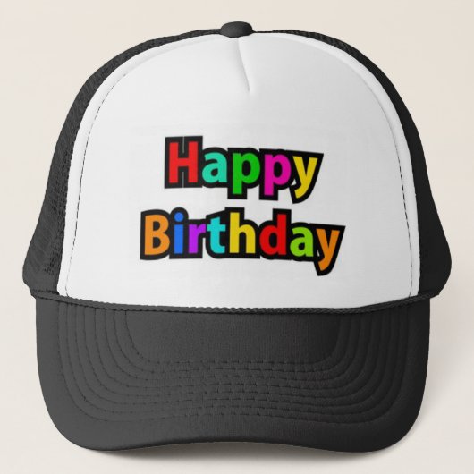 Casquette Joyeux texte d'anniversaire (Devant)