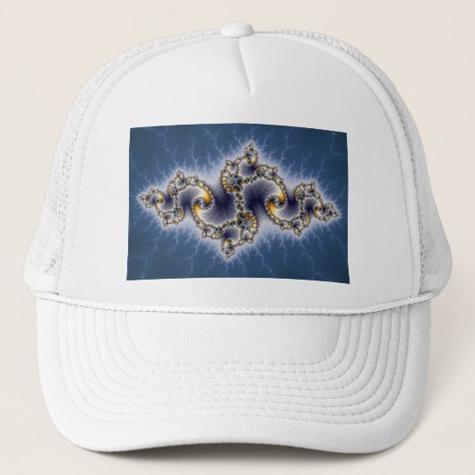 Casquette Julia dans le bleu - art de fractale (Devant)