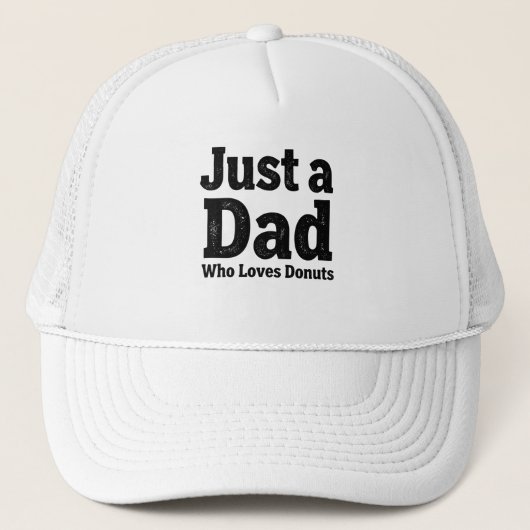 Casquette Just a Dad Who Loves Donuts – Funny Dad Cap Design (Devant)