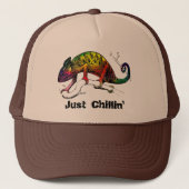 Casquette Juste Chillin' Rainbow Chameleon Lizard (Devant)