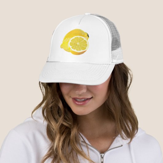 Casquette Juste citrons (En situation)