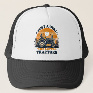 Casquette Juste fille qui aime Tracteurs Tractor Lover Vinta
