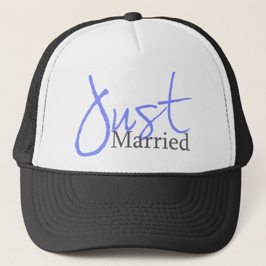 Casquette Juste marié (manuscrit bleu) (Devant)