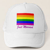 Casquette Juste marié Rainbow Pride (Devant)