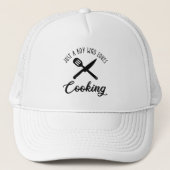 Casquette Juste un garçon qui aime la Cuisine (Devant)